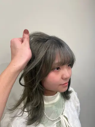 セミロング カラー tomu/大名/艶髪 髪質改善/透明感のヘアスタイル