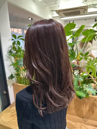 セミロング 切りっぱなし/髪質 改善矯正/さやか🫧のヘアスタイル