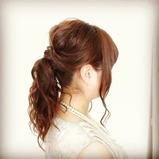 セミロング ヘアアレンジ KANA カナのマツエク・マツパデザイン