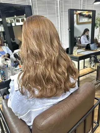 ミディアム カラー ARCANAブリーチ ダブルカラー🌟原宿のヘアスタイル