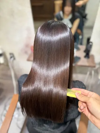 セミロング パーマ 若命燿史／レイヤー 縮毛矯正/髪質改善のヘアスタイル