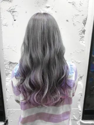 ロング カラー ✨デザインカラー✨ ハイトーン　森貴章のヘアスタイル