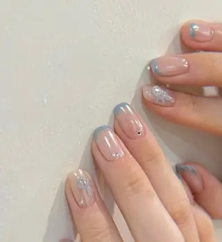 ネイル By moonネイル 🌷ワンホン/韓国風のネイルデザイン