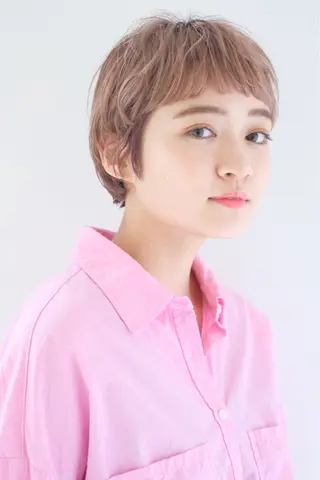 ショート カラー オリーブ透明感カラー 表参道/MIKUのヘアスタイル