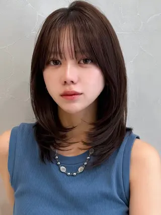 ミディアム 🇰🇷韓国ボブ/ 縮毛矯正🇰🇷愛誠のヘアスタイル