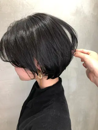 ショート カラー パーマ ヘアアレンジ 顔周りカット・相談 レイヤーも◎しずくのヘアスタイル