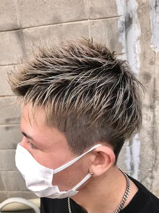 メンズ ダブルスキルエクステ /羽エクステ白石宇由のヘアスタイル