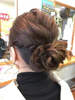 ミディアム カラー ヘアアレンジ YAP！HAIR トコツメアヤノのヘアスタイル