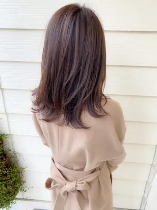 セミロング ハイトーンカラー🌈 メンズパーマ鈴木康平のヘアスタイル