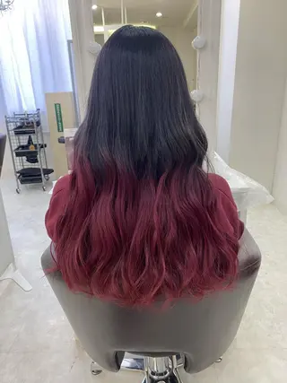 ロング カラー ヘアアレンジ メンズパーマ名人 TAKUMAのヘアスタイル