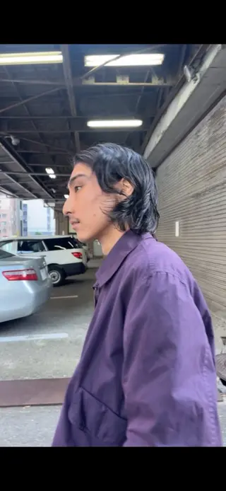 パーマ メンズ 岡田 祐樹のヘアスタイル