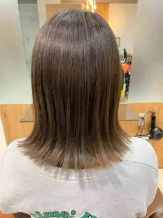 ミディアム MORISAKI ✂︎縮毛矯正のヘアスタイル