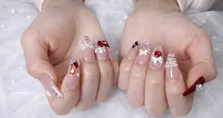 ネイル ロングネイル長さ出し 専門Spade Qのネイルデザイン