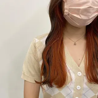 ロング カラー 愛結 暖色カラー🎀🩰のヘアスタイル