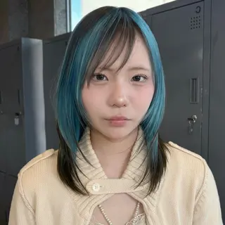 ミディアム カラー 最強デザインカラー/ ブリーチ/アヤミ🌟のヘアスタイル