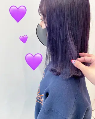 セミロング カラー 新宿駅近♡個室 ♡関口三都季🌜のヘアスタイル