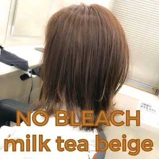 ミディアム ハイトーン×レイヤー カットTAKUMIのヘアスタイル