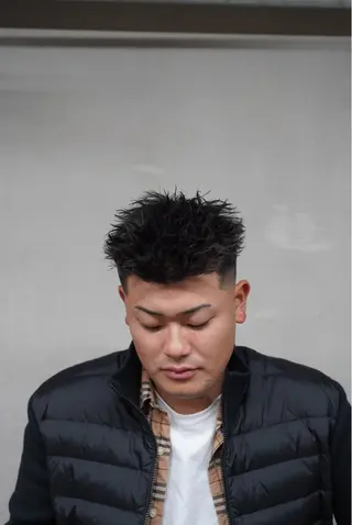 パーマ メンズ 関 晃哉のヘアスタイル