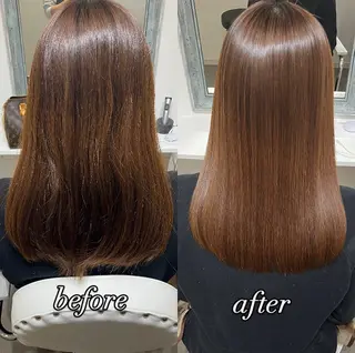 セミロング 髪質改善 moriのヘアスタイル