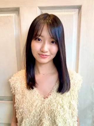 セミロング 千 田のヘアスタイル