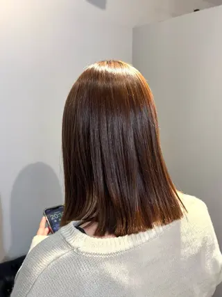 ミディアム Lit by diar所属・ボブ/縮毛矯正/ kaho🌼のヘアスタイル