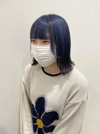 セミロング カラー 長山 茉白のヘアスタイル