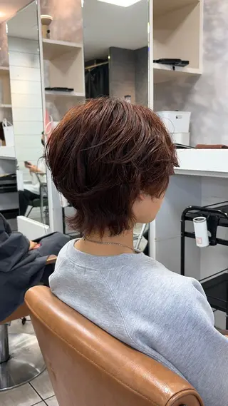 ショート カラー パーマ 似合わせ/前髪カット /店長   村上直也のヘアスタイル