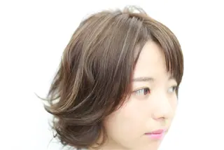 ミディアム カラー 難波/心斎橋/ボブ/ 髪質改善/ハイトーンのヘアスタイル