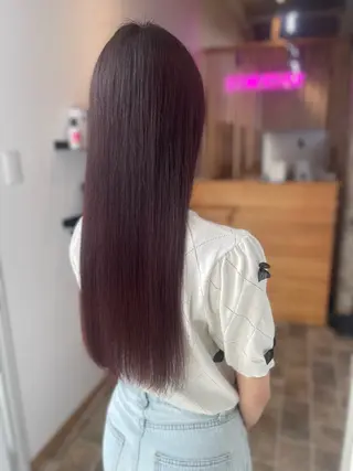 ロング カラー ヘアカラー&縮毛矯正 STAR☆RIVERのヘアスタイル