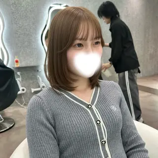 ミディアム カラー ヘアアレンジ ブリーチなしW🎀 髪質改善／はのんのヘアスタイル