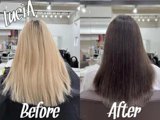 ロング カラー LuciA エクステカラーのヘアスタイル