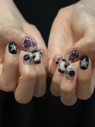 ショート 0203ムニムサン 💙Honokaのネイルデザイン