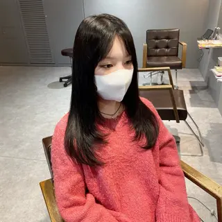 ミディアム Mimi🎀ブリーチ なし透明感 Ｗカラーのヘアスタイル