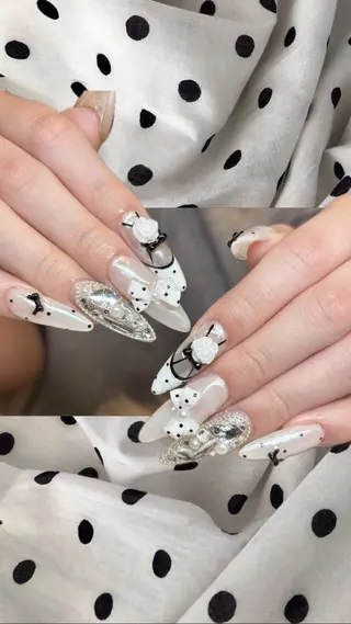 ネイル 倫実/スカルプ /ガーリー/個性派のネイルデザイン