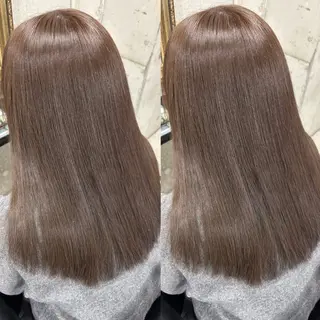 ミディアム カラー Rin♡透明感ピンク 🎀白肌ラベンダーのヘアスタイル