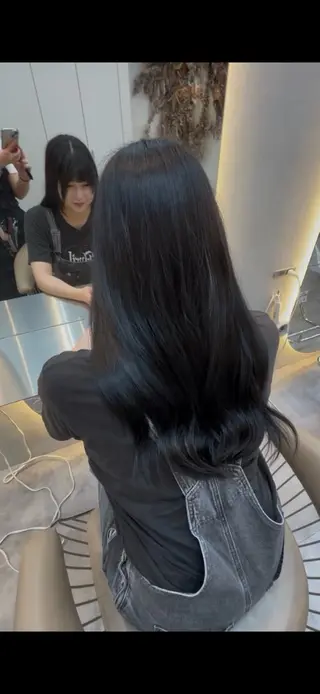 ロング カラー ゆうか♡⟡.· 韓国ヘアのヘアスタイル