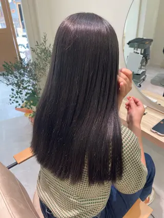 ロング カラー 中堀 遥のヘアスタイル