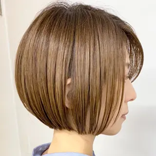 ミディアム まとまるボブ/縮毛矯 生🌿あおい✨のヘアスタイル
