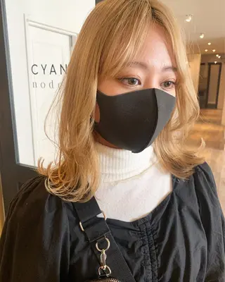 セミロング カラー パーマ ヘアアレンジ メンズ キッズ ネイル マツエク・マツパ ウルフレイヤーカット /チヒロのヘアスタイル