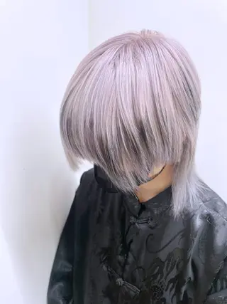 ミディアム カラー ☁️ケアブリーチ￤ ウルフ￤Shioriのヘアスタイル