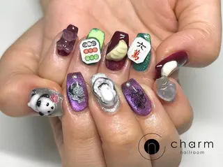 ネイル ネイルルーム チャームのネイルデザイン