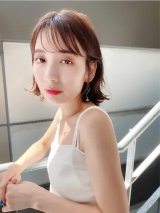 ショート 艶カラー/似合わせ 💖Emmy💖のヘアスタイル