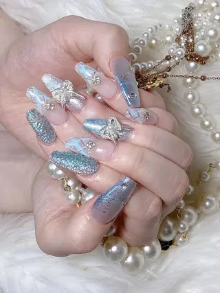 セミロング Hanaai salon あまねのネイルデザイン