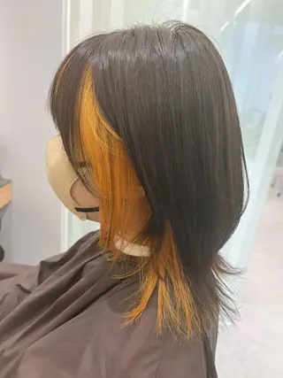 ミディアム 川畑 花菜のヘアスタイル