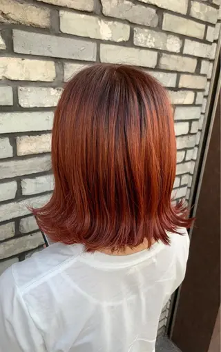 ミディアム 西村 弘輝 パーマ/艶髪カラーのヘアスタイル