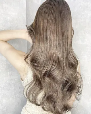 ロング カラー 韓国風×透明感カラー 髪質改善オタベシンヤのヘアスタイル