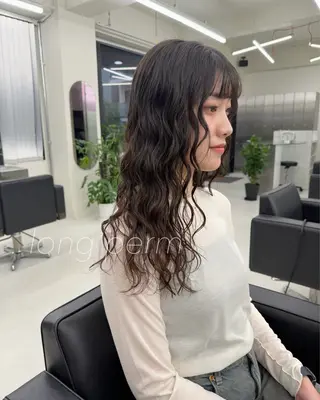 ロング パーマ 【表参道】Ruri デジタルパーマのヘアスタイル