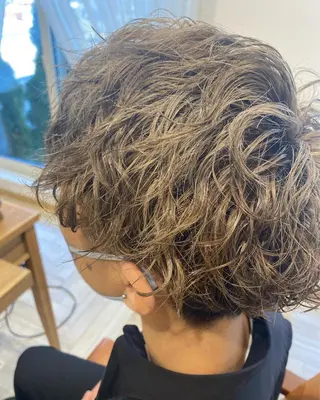 カラー パーマ メンズ earth甲府昭和店 東 允のヘアスタイル
