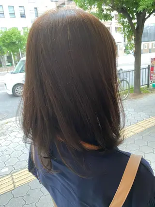 ミディアム カラー 髪質改善 大内翔太のヘアスタイル