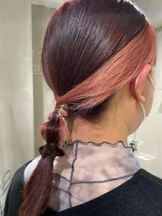セミロング カラー アカリ /パーマスタイルのヘアスタイル
